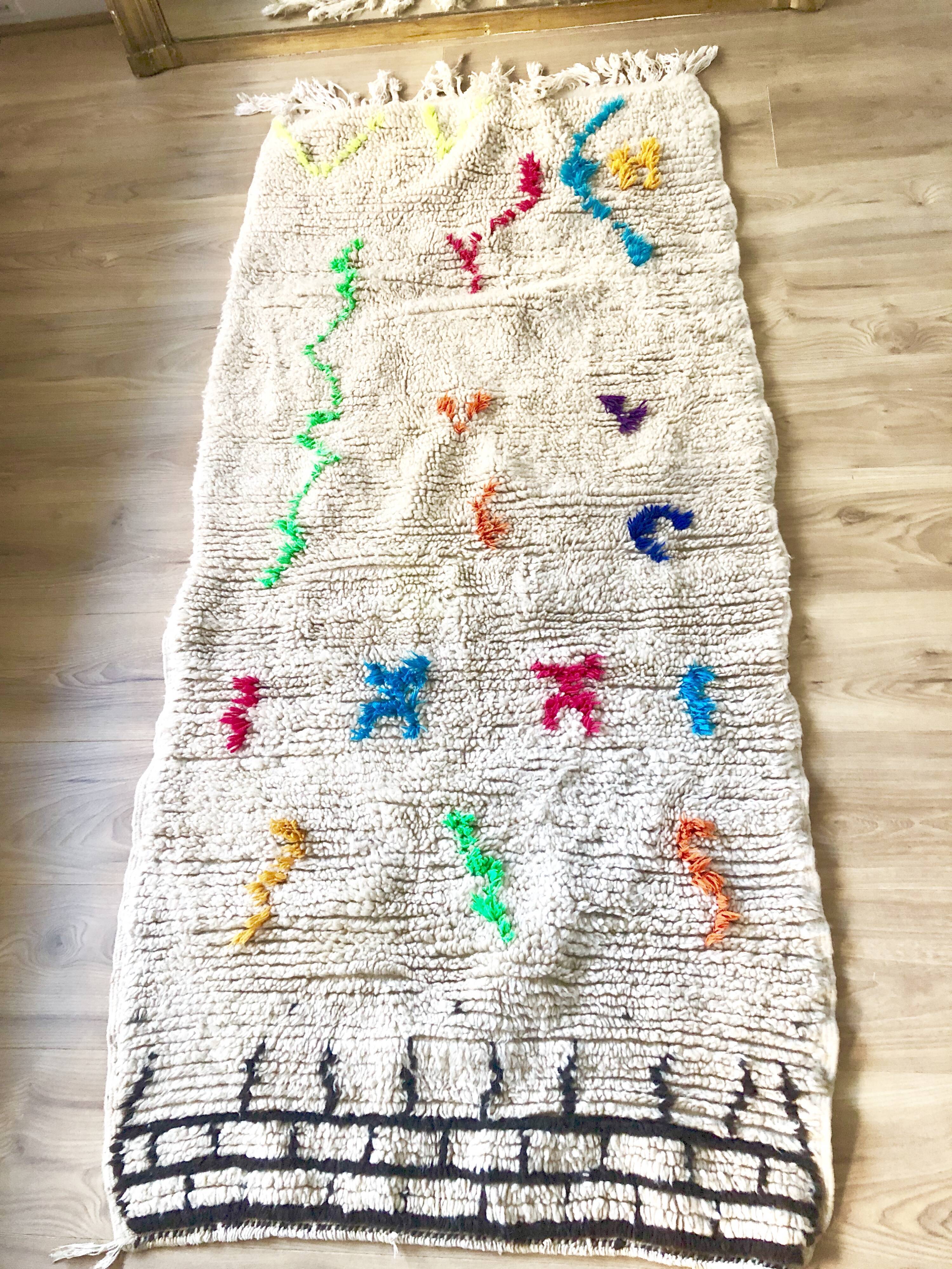 Killim wool berber carpet 150x60cm