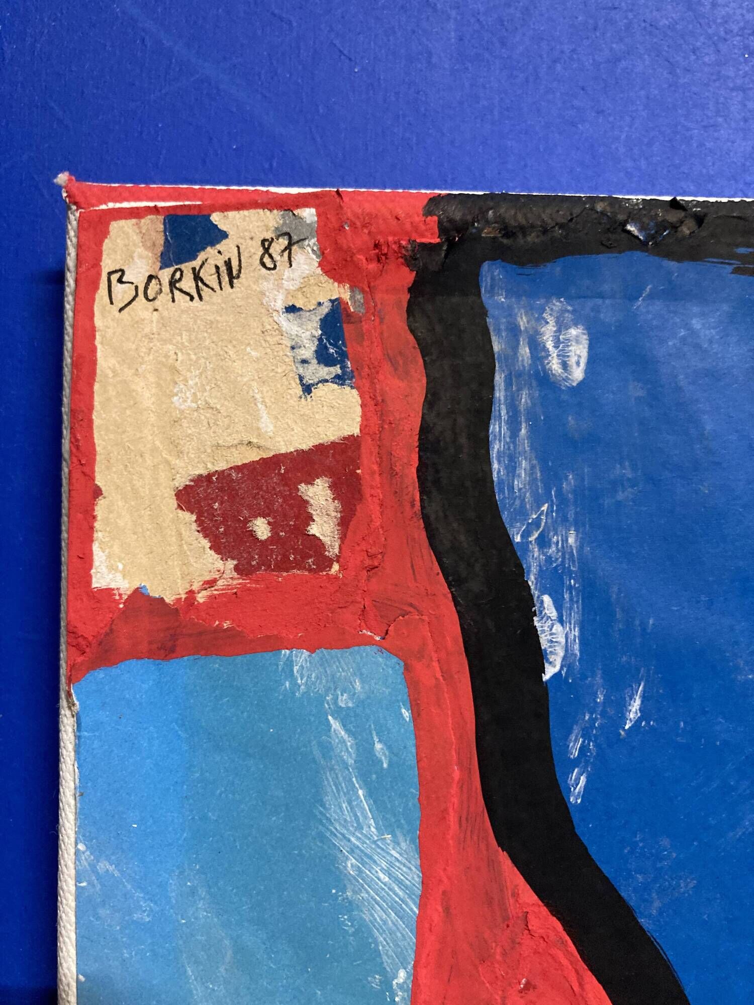 Borkin (born 1932), The Blue Ogre, collages and acrylic on canvas, 1987