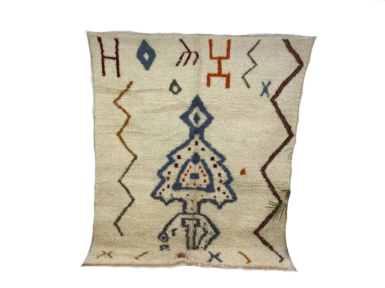 Handcrafted Moroccan Berber carpet 207 x 166 CM