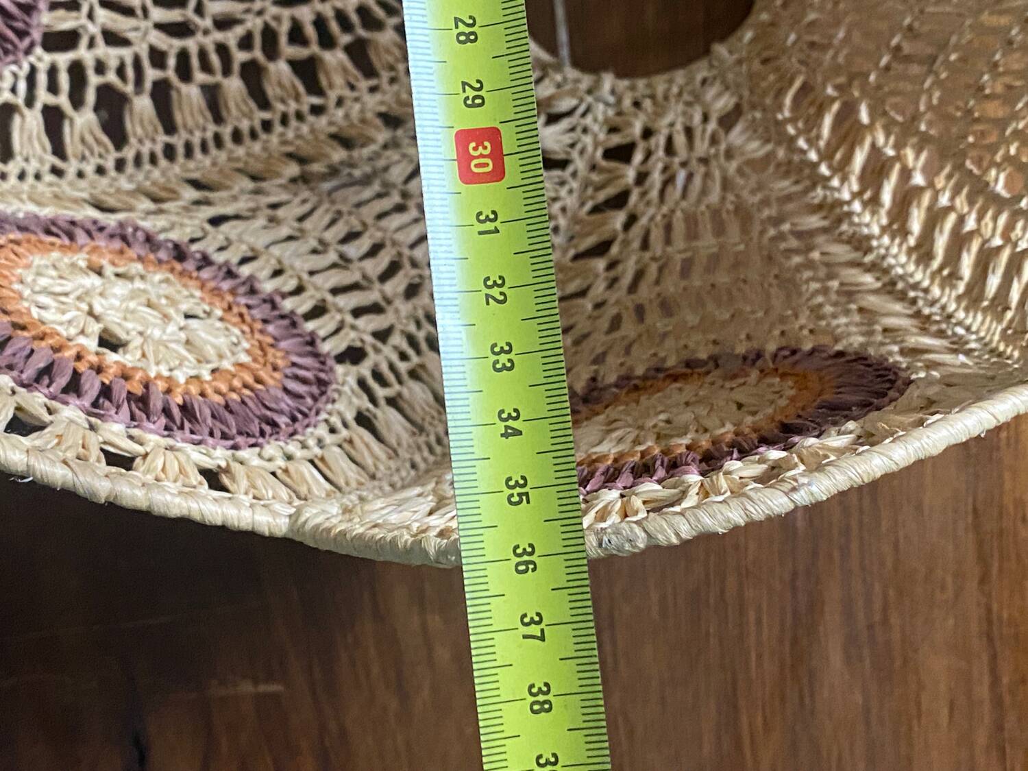 Natural fiber lampshade