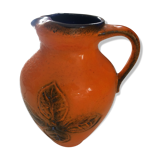 Pitcher in orange varnished sandstone, 70s