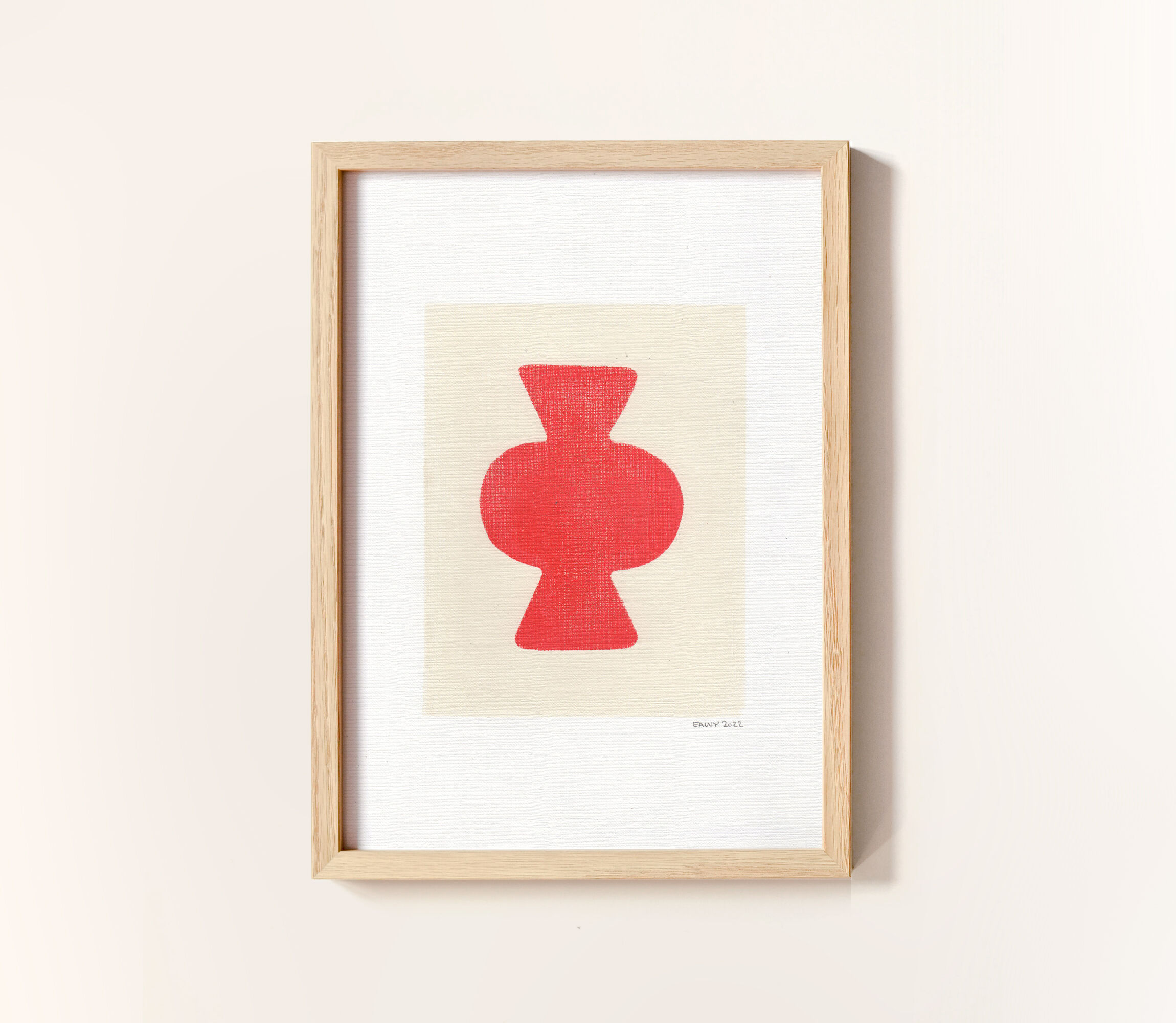 Series of 4 paintings on paper signed Eawy