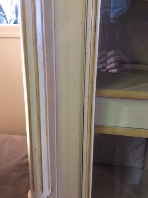 Beige cerused bookcase