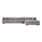 Sztokholm silver velvet corner sofa, Scandinavian design