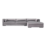 Canapé d’angle sztokholm argent velour, design scandinave