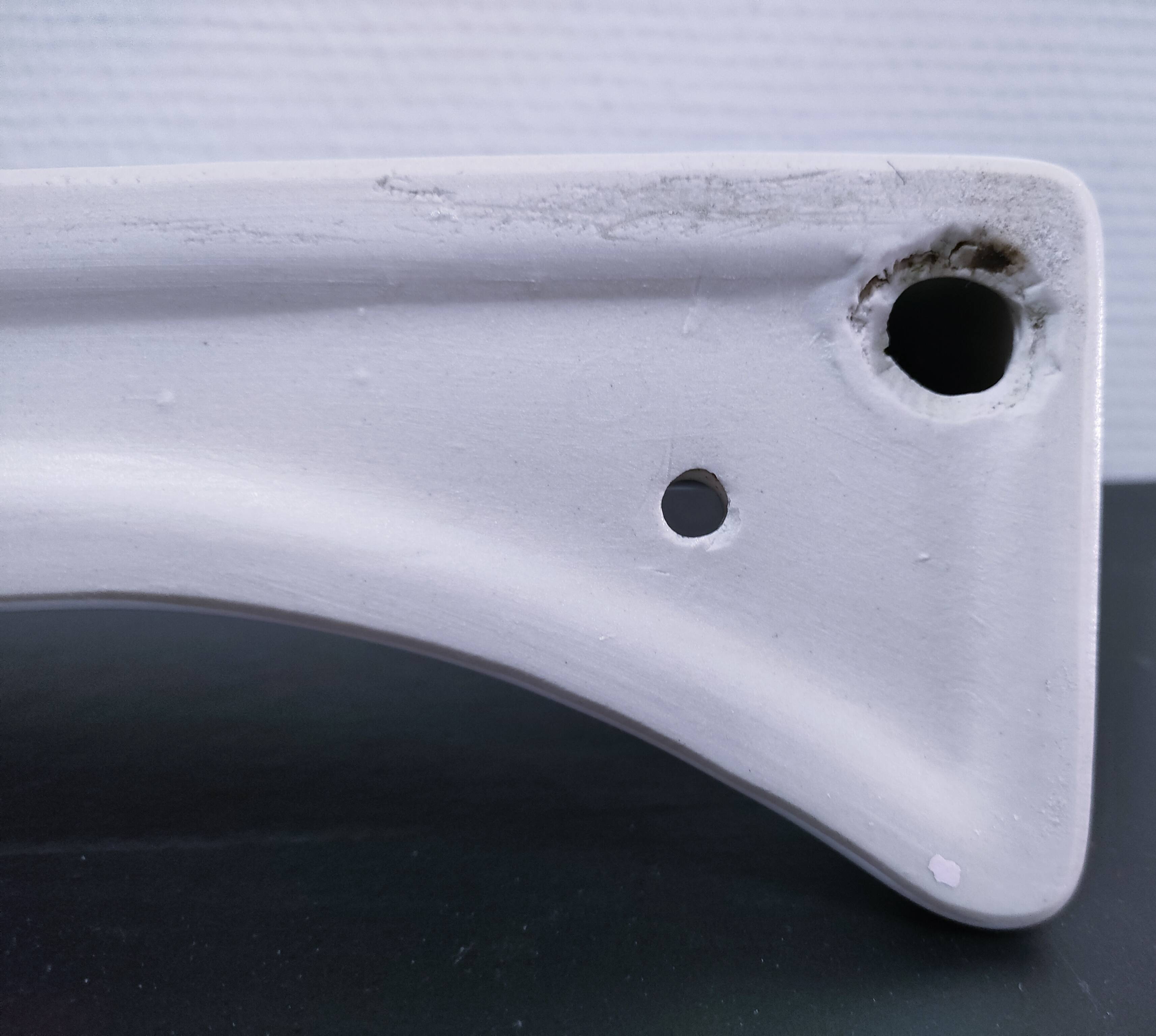 white glazed ceramic wall shelf from the 60s