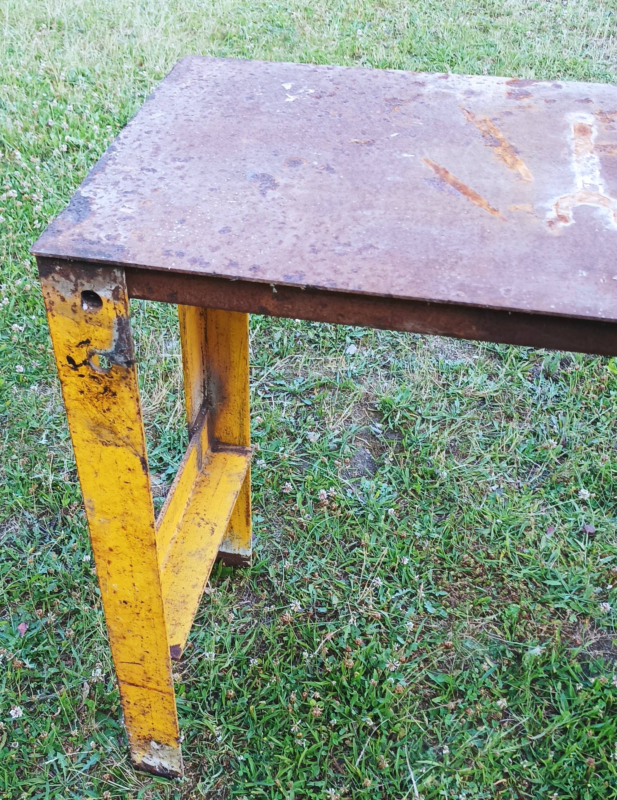 Industrial metal workbench