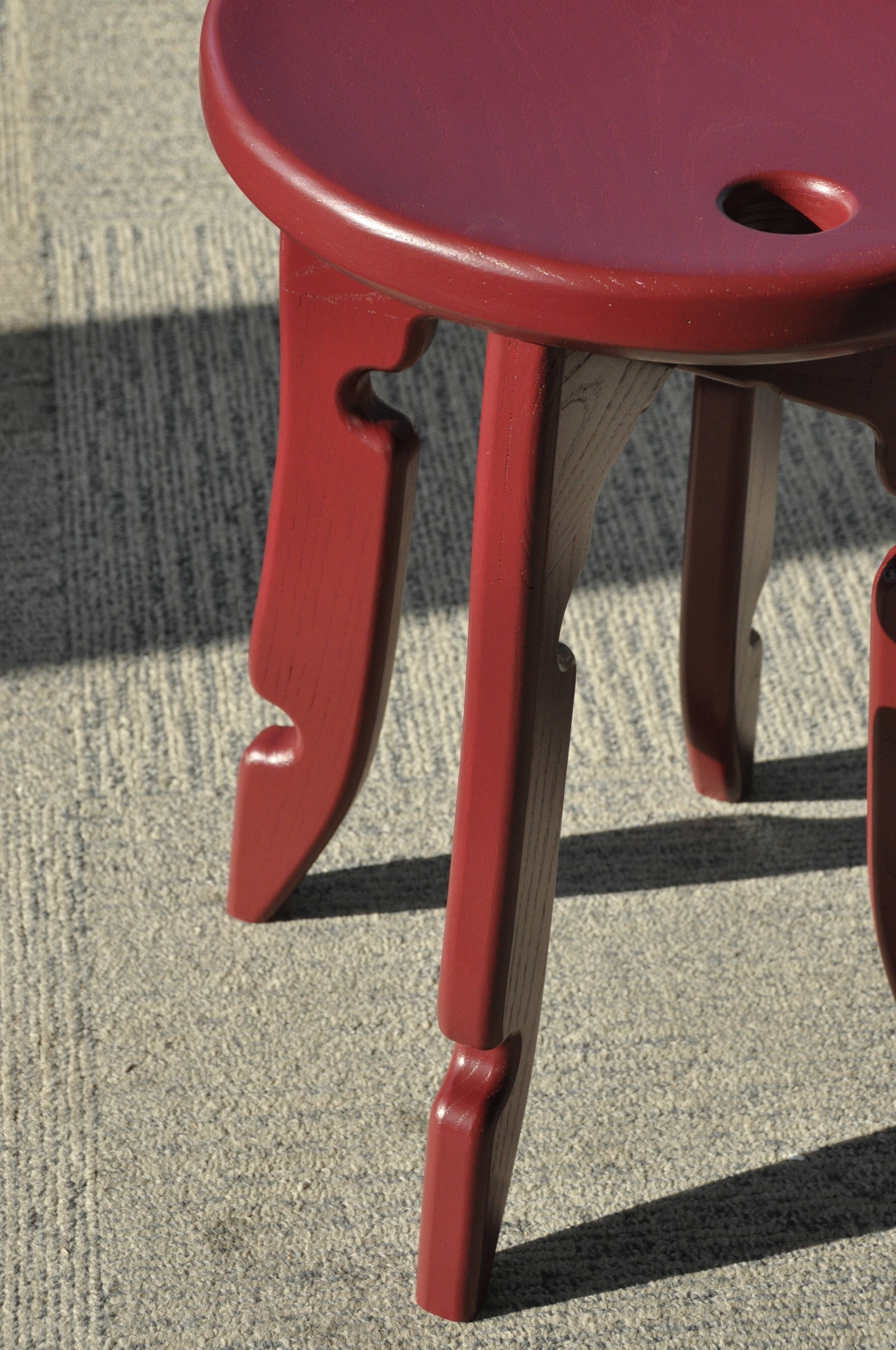 Lacquered Ash Stool