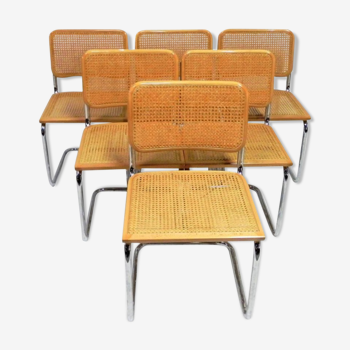 Set de 6 chaises cesca par Marcel Breuer