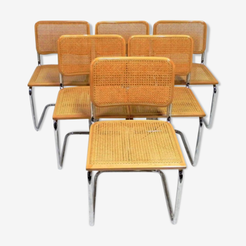 set of 6 chairs Cesca by Marcel Breuer