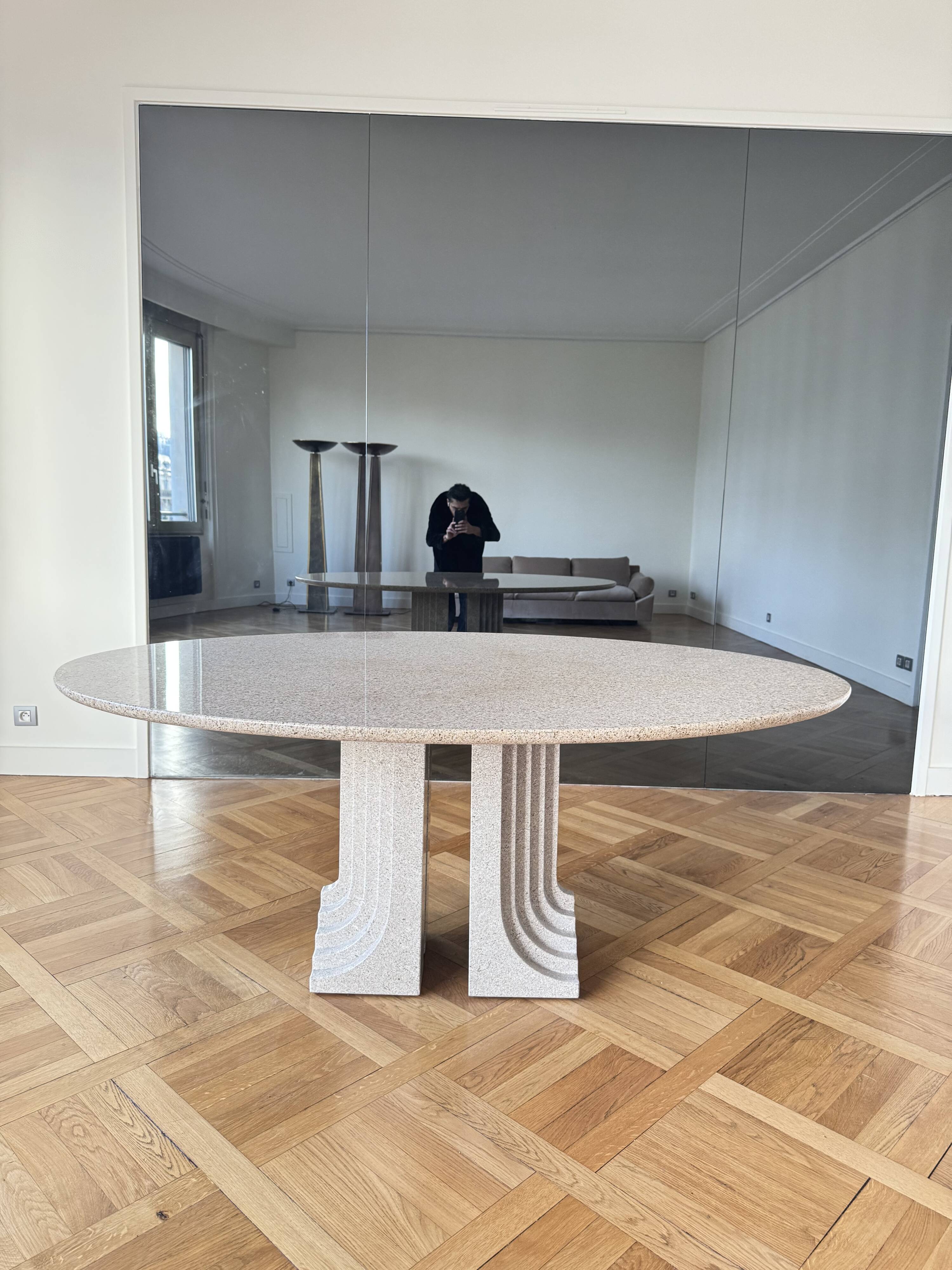 Table Granit Terrazzo, Plateau Oval