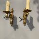 Brass wall lights candle holder