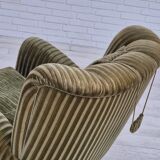 1960s, Danish relax armchair, original condition, green furniture velour.