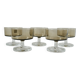 Set of 5 70s Luminarc smoked glass champagne glasses