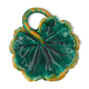 Ancient plate in leaf-shaped earthenware