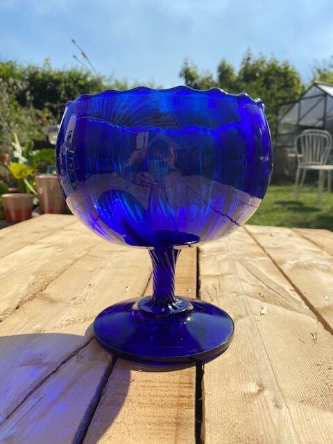 Cobalt blue fruit cup