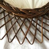 Vintage rattan sun mirror 45cm