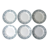 Terre de fer 6 Art Deco flat plates NORMAND model