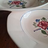 Set of 6 hollow plates Digoin Sarreguemines