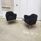 Pair of ERTON armchairs by Henri CAILLON