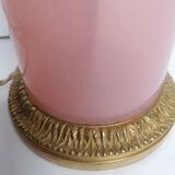 Opaline and gilt bronze lamp with Victorian lampshade