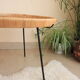 Tripod rattan coffee table, removable top