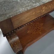 French trumeau / side table 1830s / inlay wood / mirror