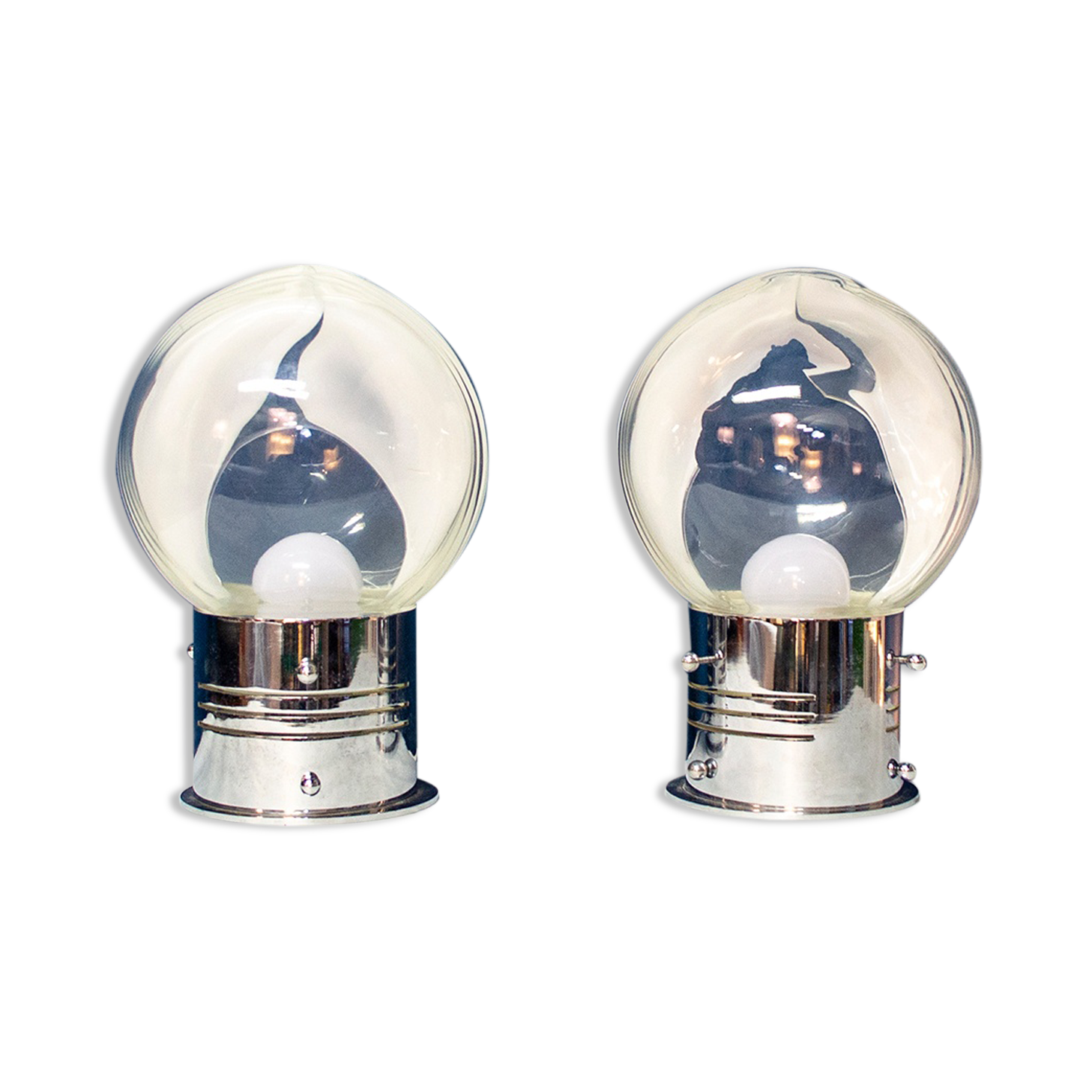 Pair of Murano glass lamps by Toni Zuccheri for VeArt Italia Anni '70