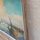 Large oil on canvas "Mediterranean Sea" signed Louis Audrey