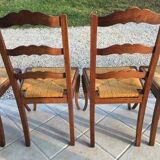Suite of 6 Louis XV-style mulched chairs