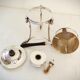 Silver metal alcohol stove