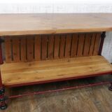 Table fer et bois meuble de metier