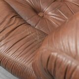 COPPIA DI POLTRONE VINTAGE IN PELLE MARRONE ANNI ’70 MODERNARIATO