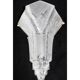 Large Art Deco lampshade in frosted glass, geometric floral pattern