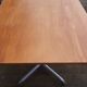 Square bistro table with metal legs