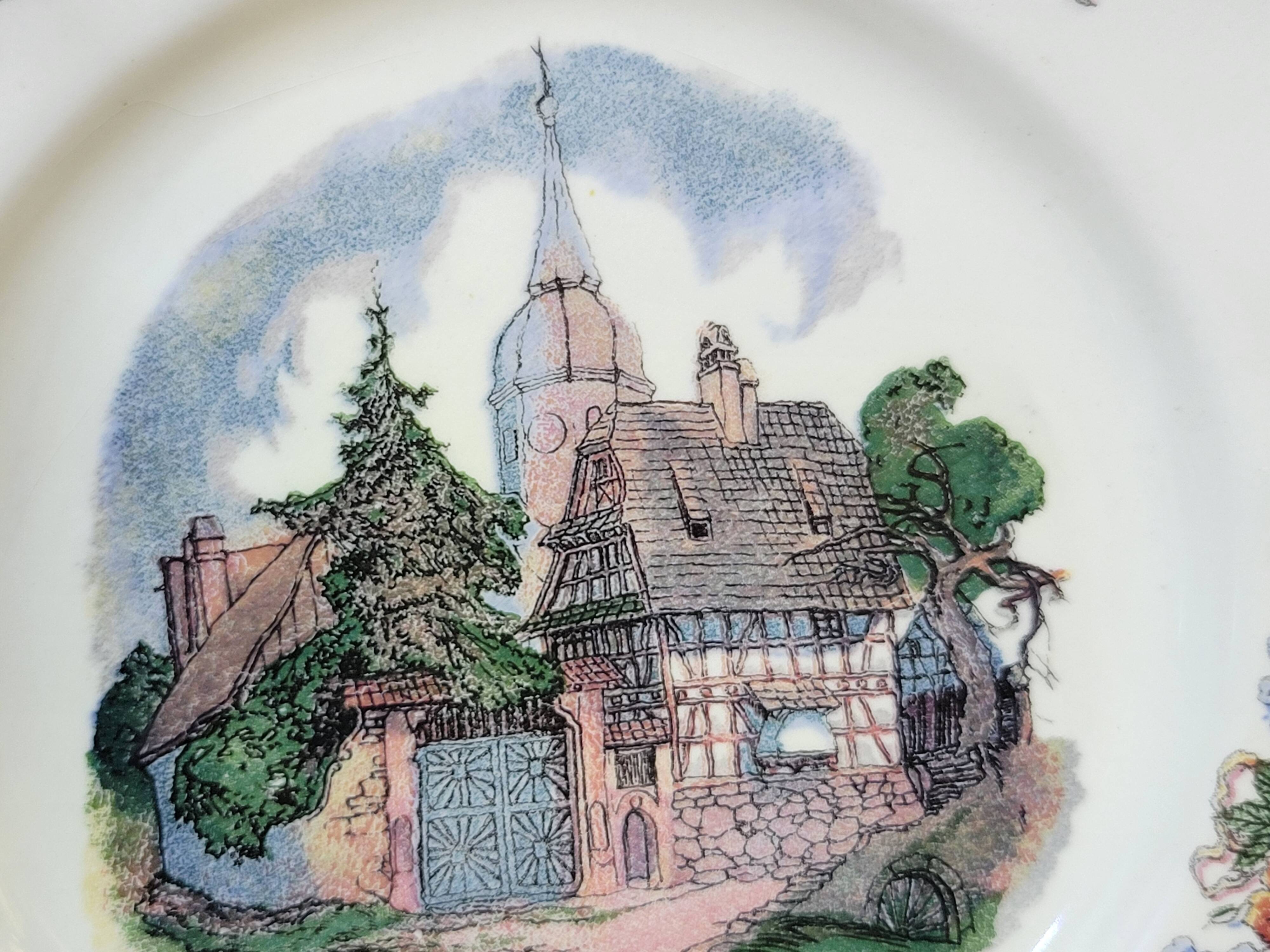 6 Small Dinner Plates Diameter 21 Cm Sarreguemines Obernai Loux