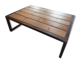 Table basse bois métal