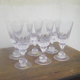 Six bayel cut crystal glasses