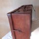 Large leather suitcase