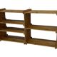 Vintage Wall shelf rack Pine wood 70s minimalist design