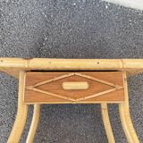Rattan bedside and bamboo