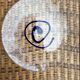8 vintage blown glass plates with swirl decoration