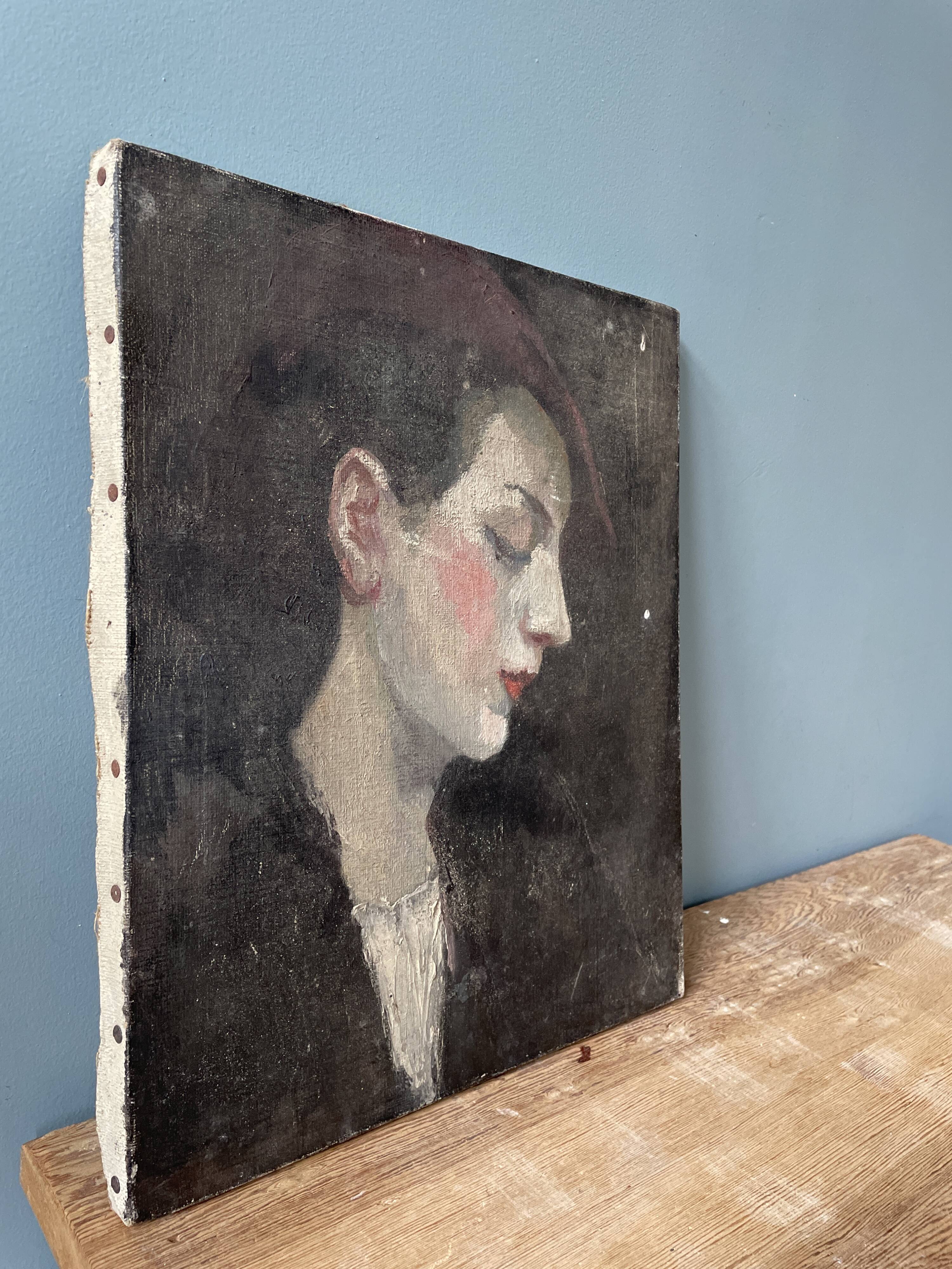 Old portrait painting