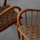 Pair of oak and rope arm chairs - Germany 1950s