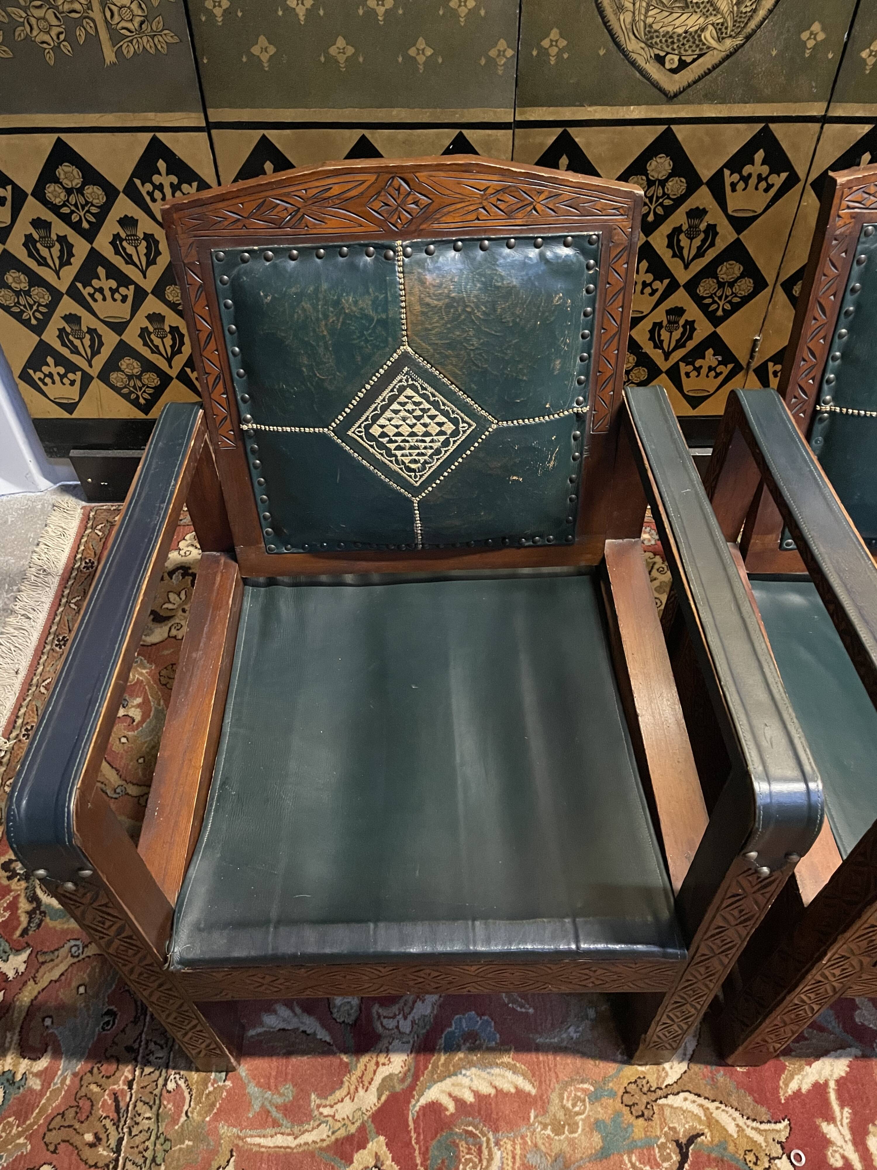 Suite of 4 Syrian style armchairs