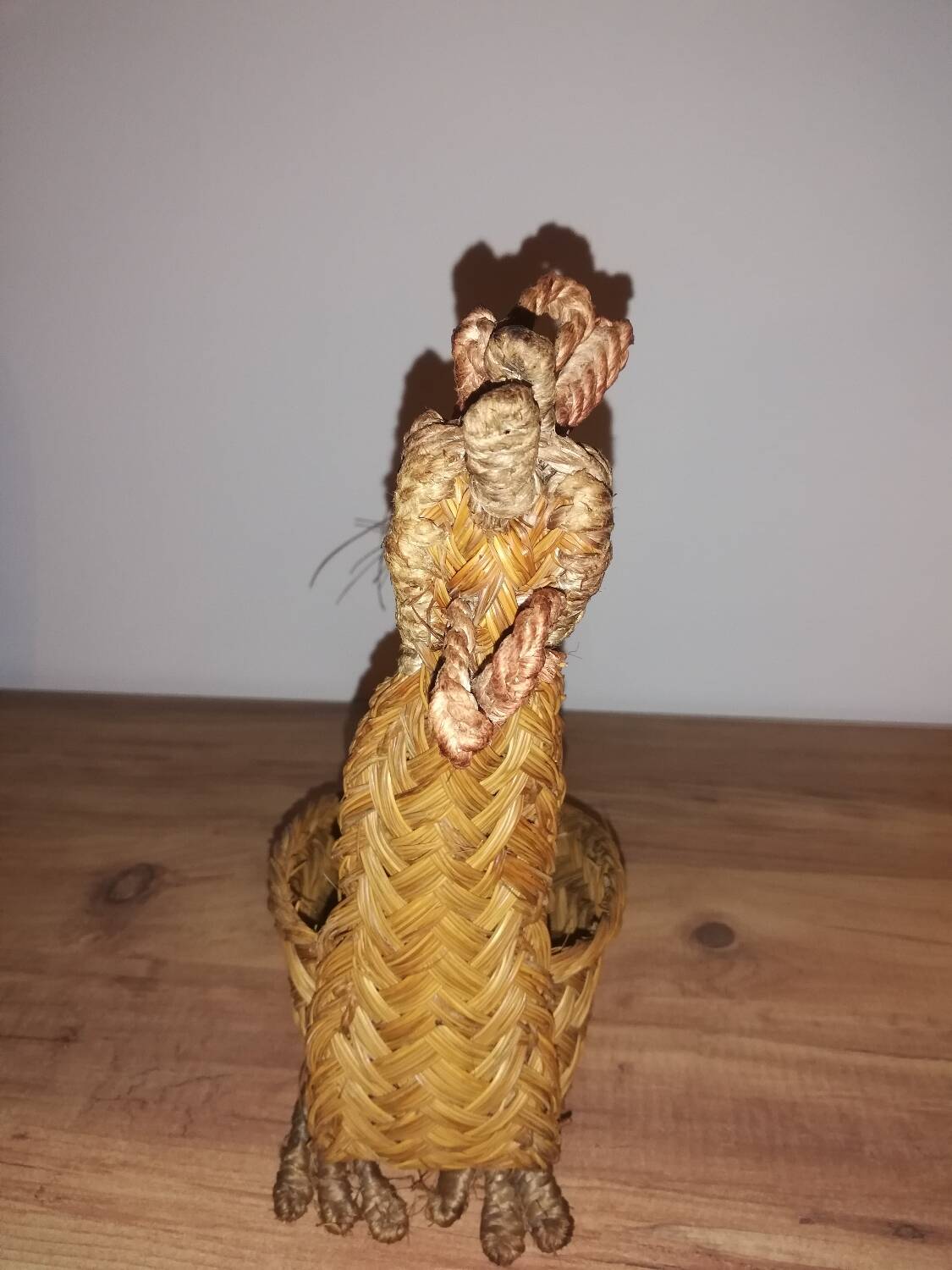 Vintage 1970s wicker chicken basket