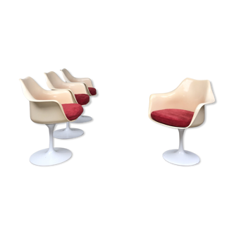 Set of 4 Tulip dining chairs by Rudi Bonzanini