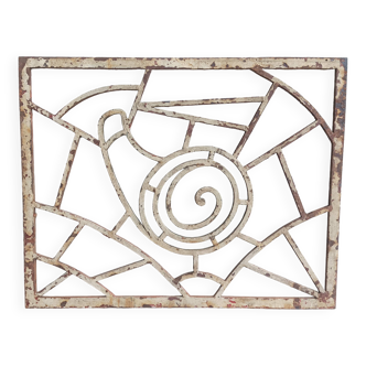 Art Deco wrought iron window grille
