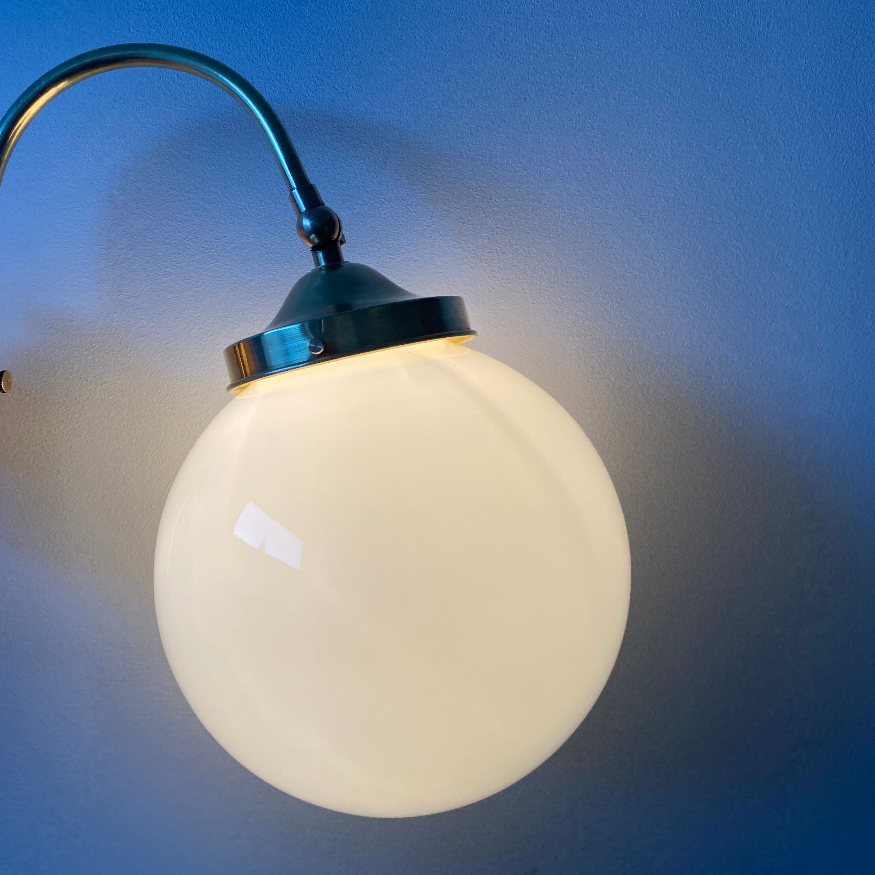 Lot 2 vintage opaline wall lamps