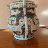 Cloisonné ceramic urn